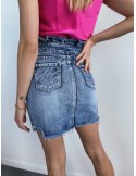 Fusta denim cu fermoar 9059 - Magazin online - Boutique